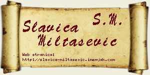 Slavica Miltašević vizit kartica